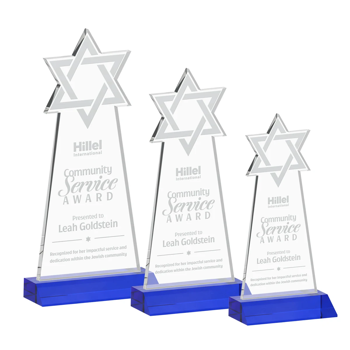 Star of David Award - Blue 1