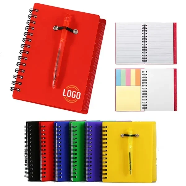 Notebook Pocket Notepad with Pen and Sticky Notes 1