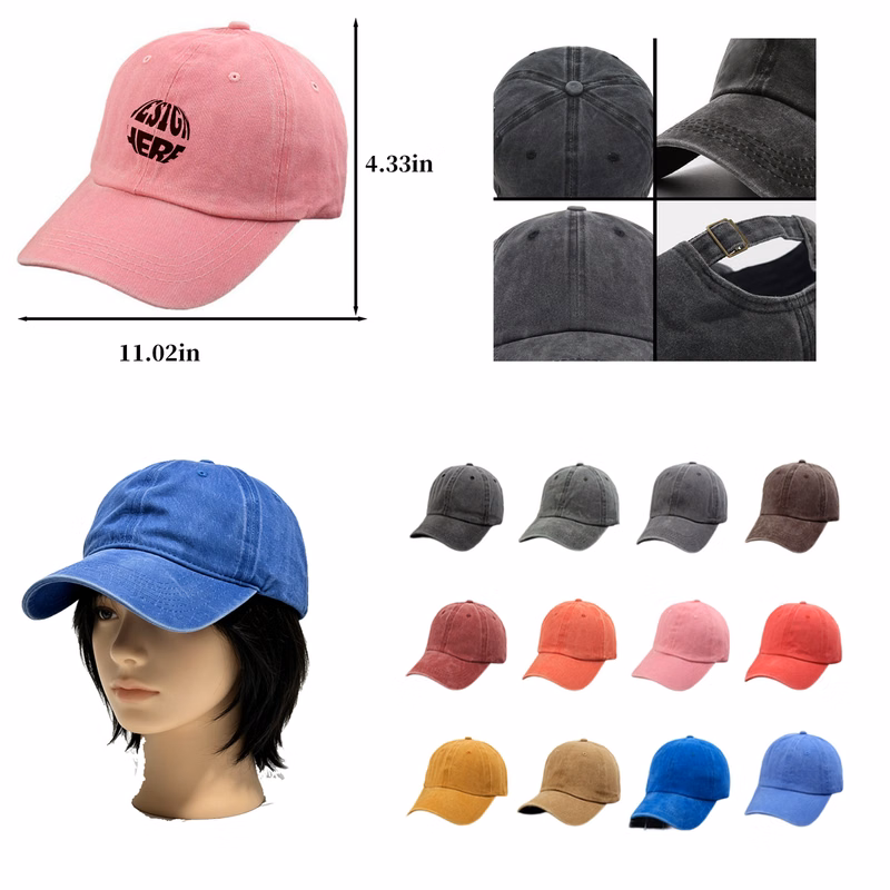 Vintage Washed Distressed Baseball Cap
