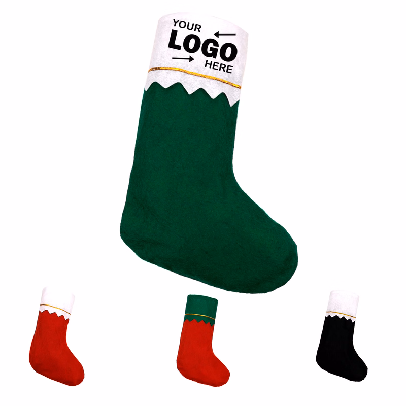 Multi-Color Christmas Stockings with Festive Gold Trim