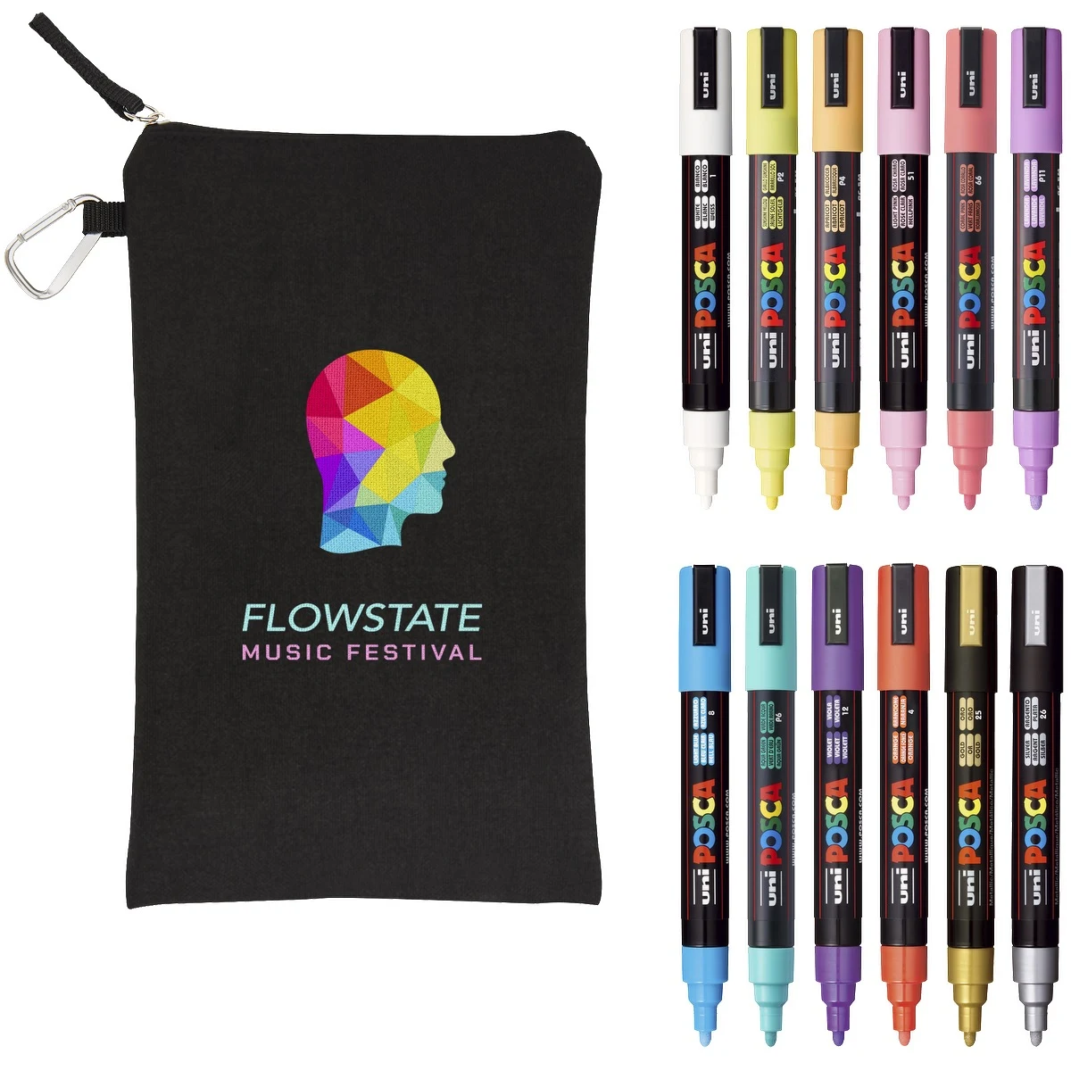 POSCA 12 Piece Soft Marker Set with Bag 1