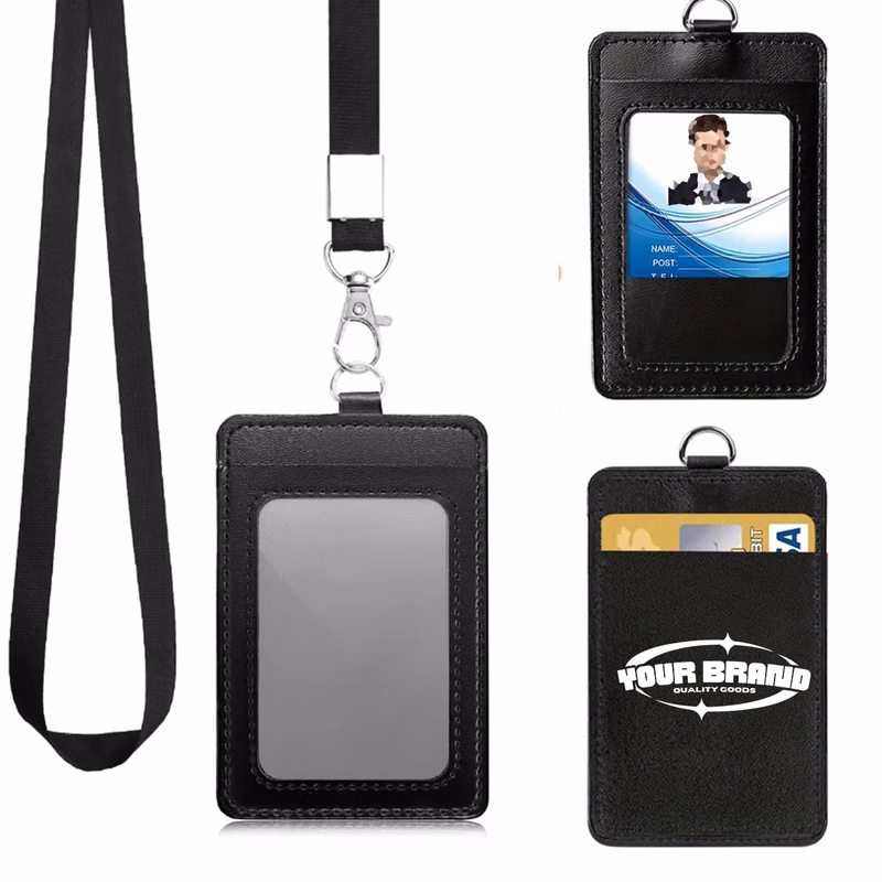 PU Leather Card Holder Bus Student ID Protective Cover