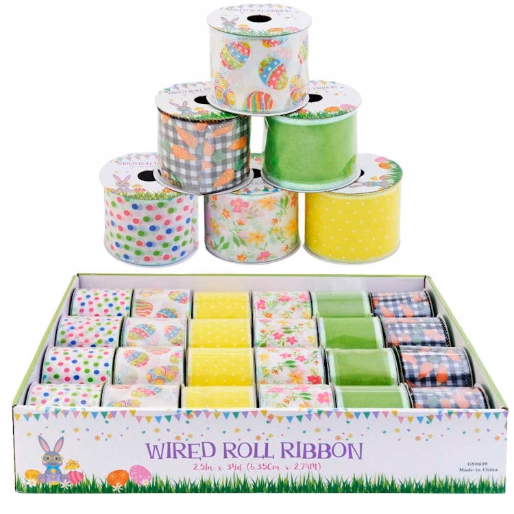 Spring Wire Ribbon - Assorted Designs