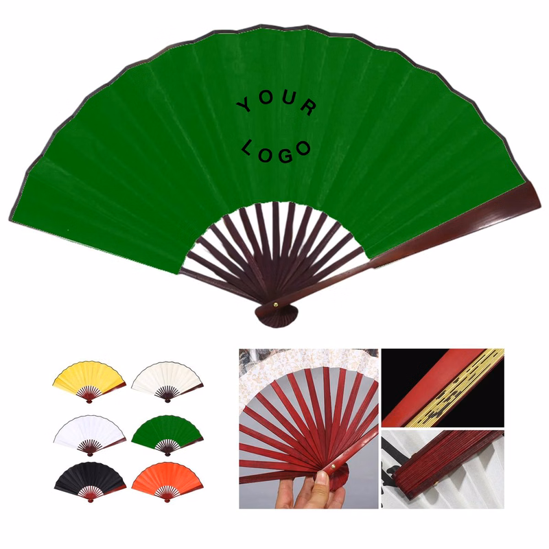 Colorful Bamboo Folding Fan with Custom Print