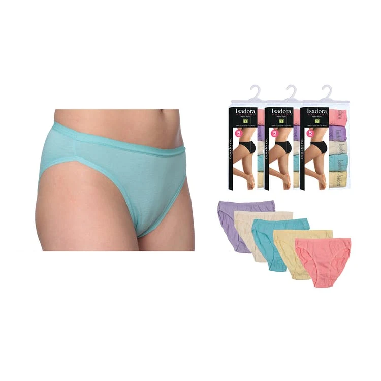 Women's Hi-Cut Briefs - Pastels Sizes 8-10 5 Pk 1