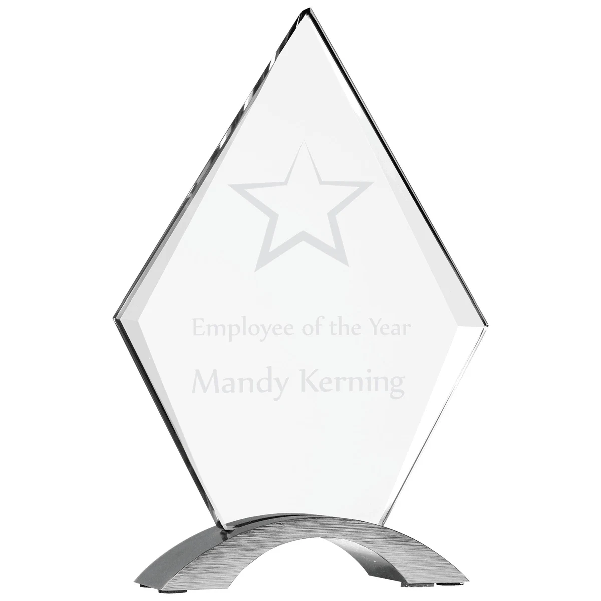 8 1/2" Diamond Cosmic Acrylic Award w/ Silver Base 1