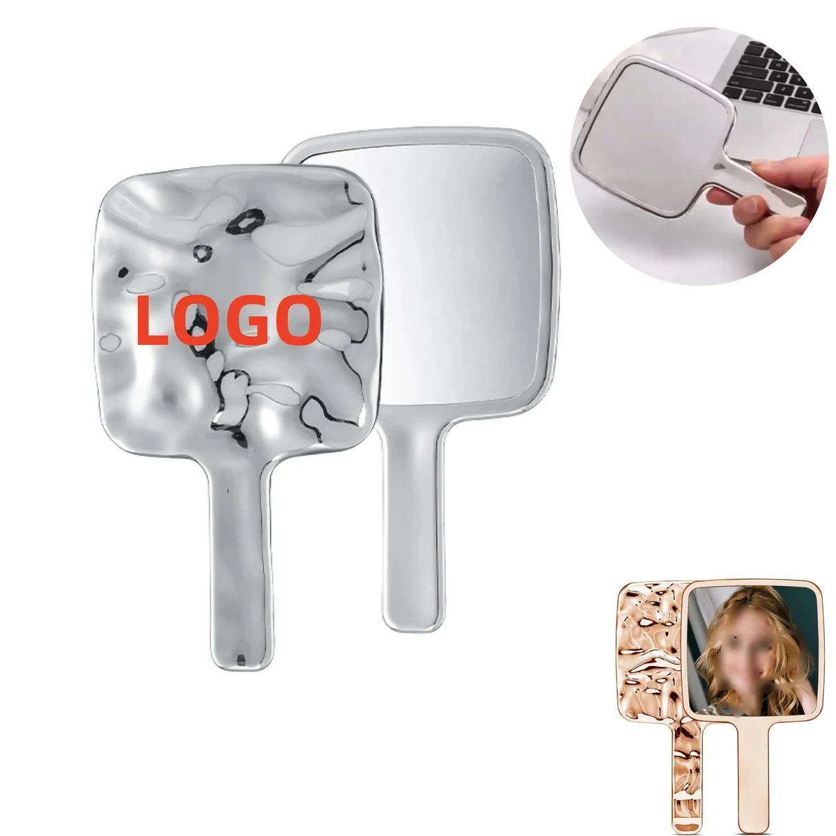 Square Handheld Mirror For Makeup Travel 1