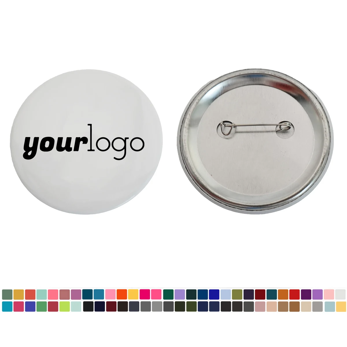 Promotional Round Tinplate Button Brooch Pins 1