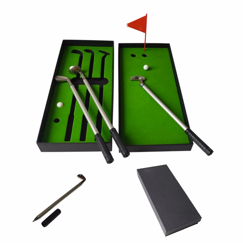 Mini Desktop Golf Course Ballpoint Pens Set