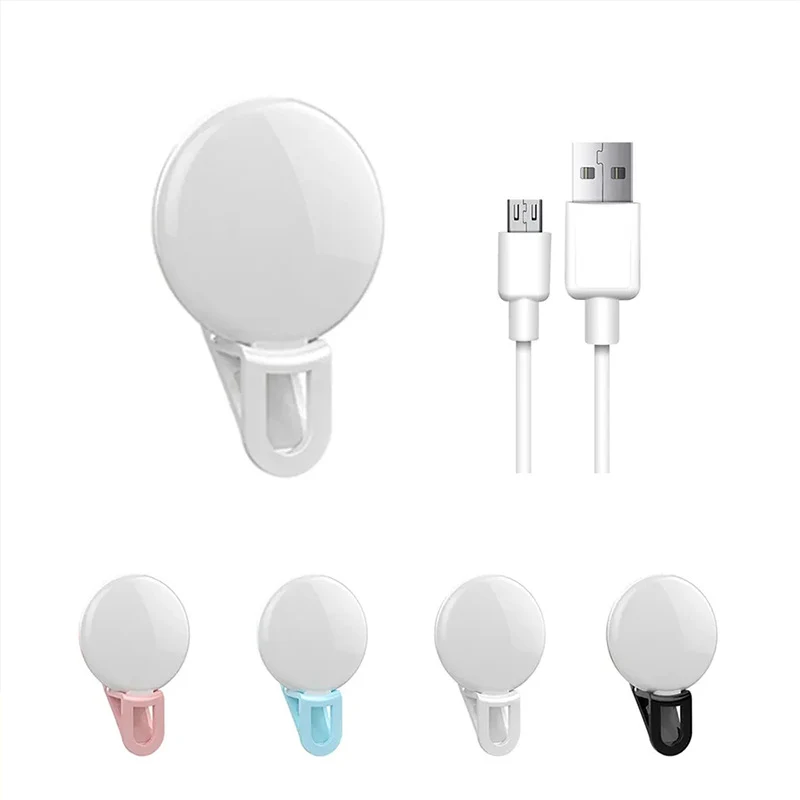 Portable Selfie Ring Led Phone Light With Clip 1