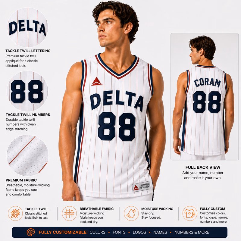 UPHILL™ Tackle Twill Basketball Jersey