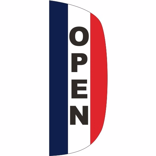 "OPEN" 3' x 8' Message Flutter Flag