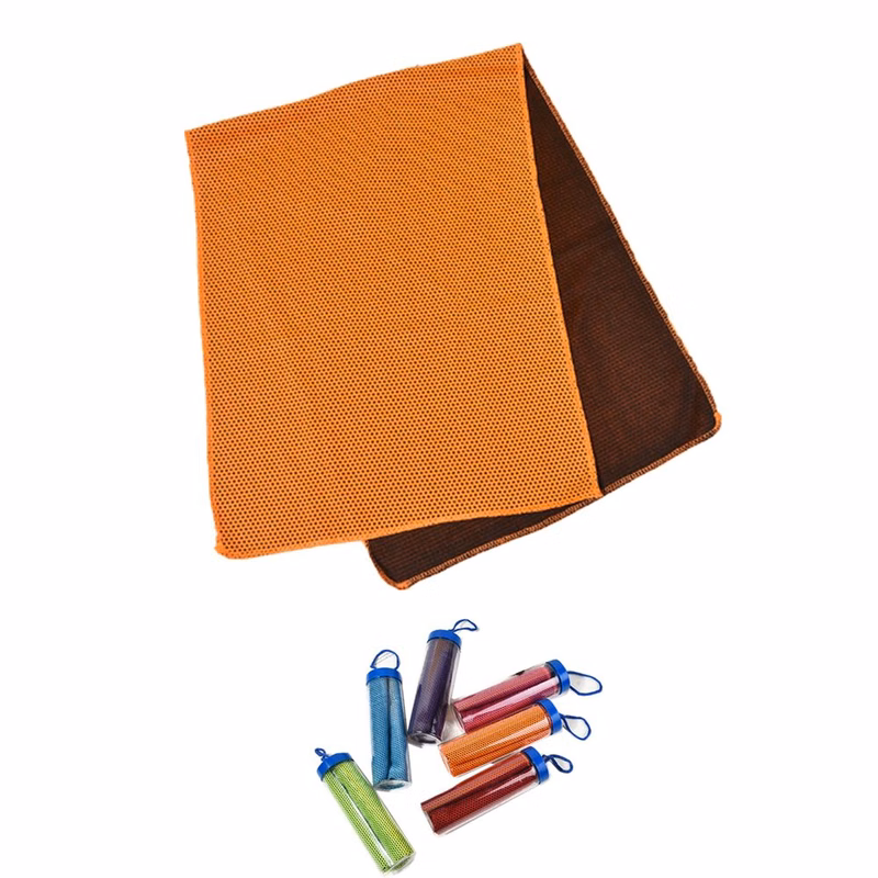 Cooling Towels In Bottle Containers With Clips