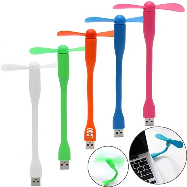 Custom 5.7" USB-Powered Flexible Mini Fan — Trade Show & Event Brand Giveaway 1