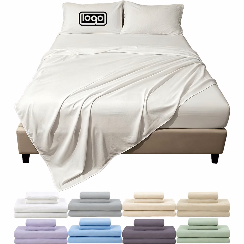 4-Piece Solid Color Bedding Set