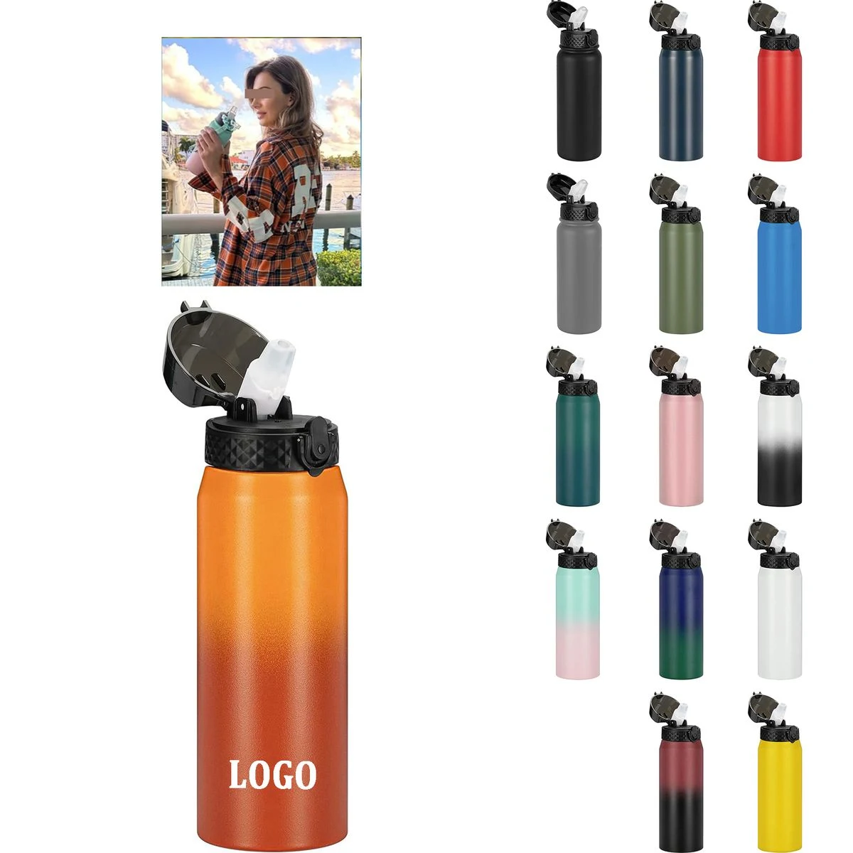 20 Oz Insulated Stainless Steel Sports Water Bottle 1