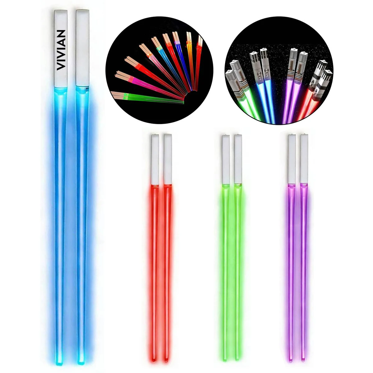 Food Grade ABS Glowing Lightsaber LED Chopsticks 1