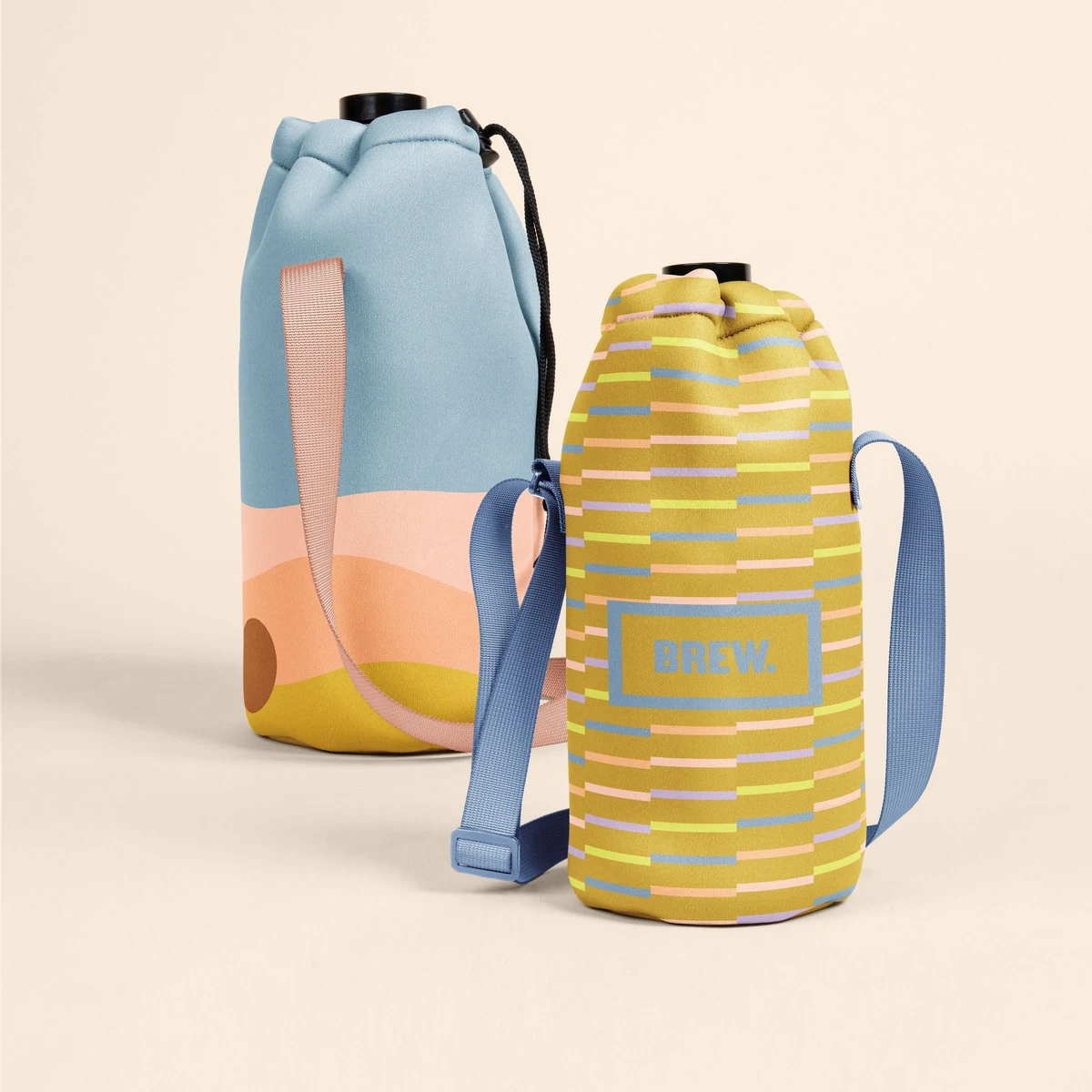 NEOPRENE GROWLER COVER WITH DRAWSTRING 4CP 1