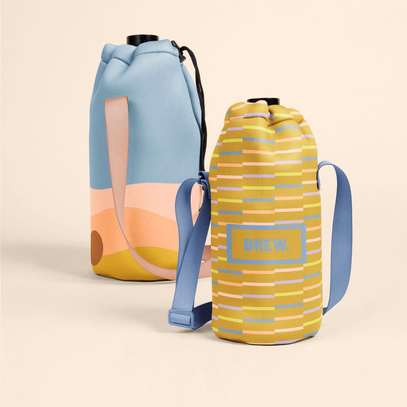 NEOPRENE GROWLER COVER WITH DRAWSTRING 4CP