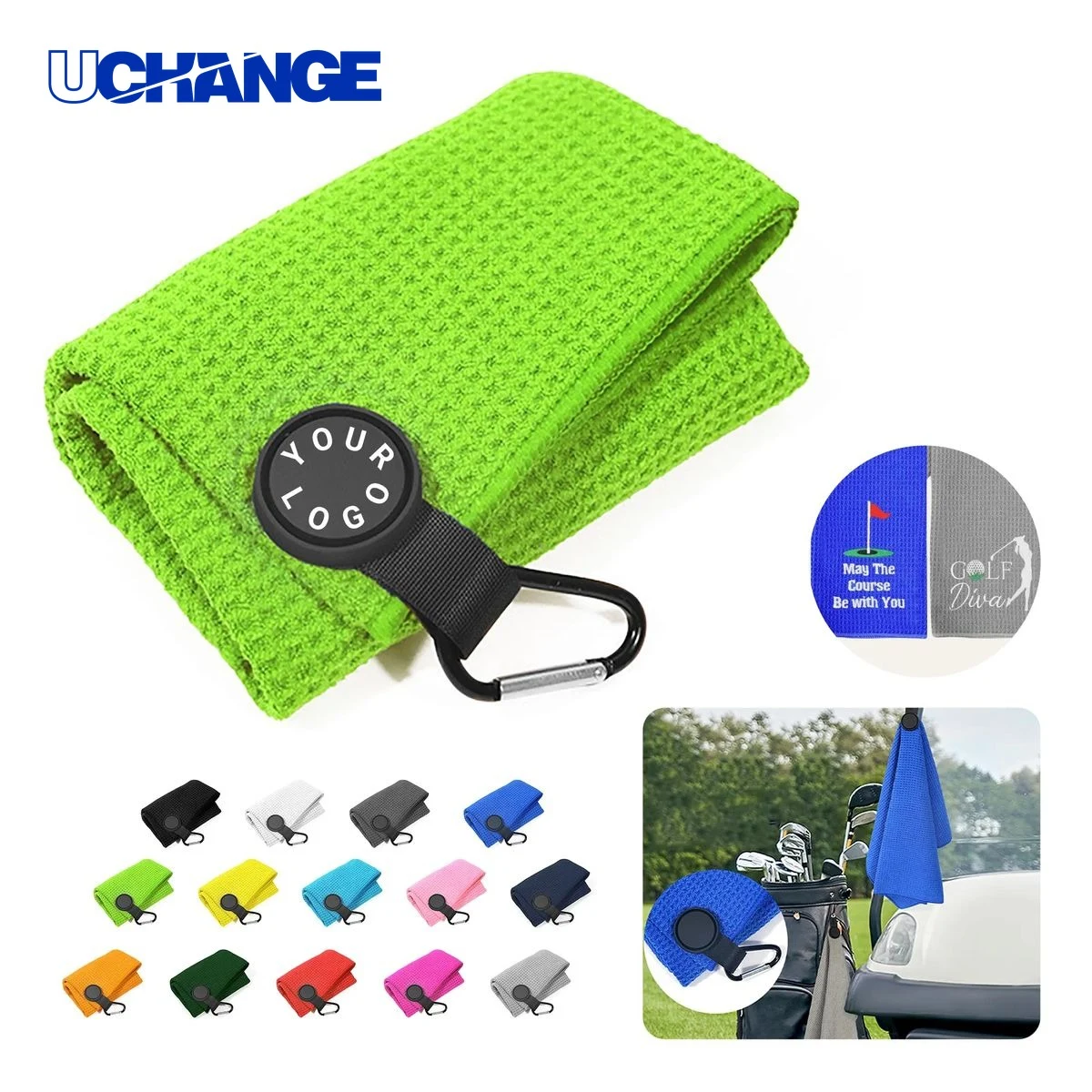 Portable Magnetic Microfiber Golf Towel 1
