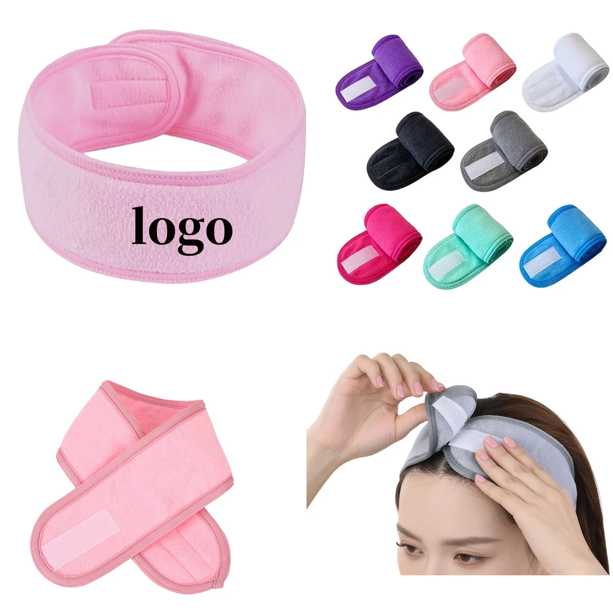 Adjustable Terry Cloth Skincare Hair Headband 1
