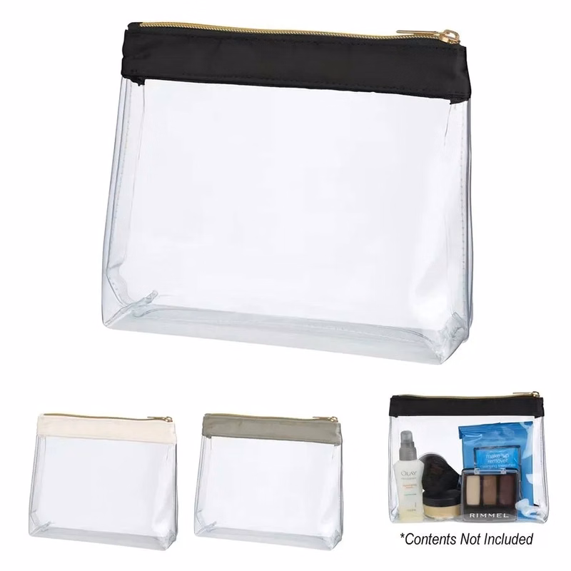 Advertising Sadie Satin Clear Cosmetic Bags