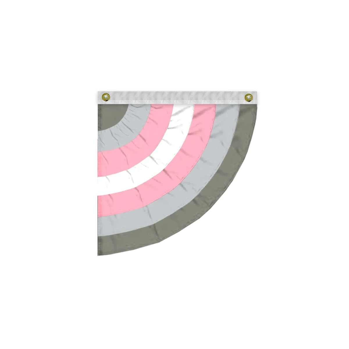 3'x3' Demigirl Pleated Half Fan- Right Side 1