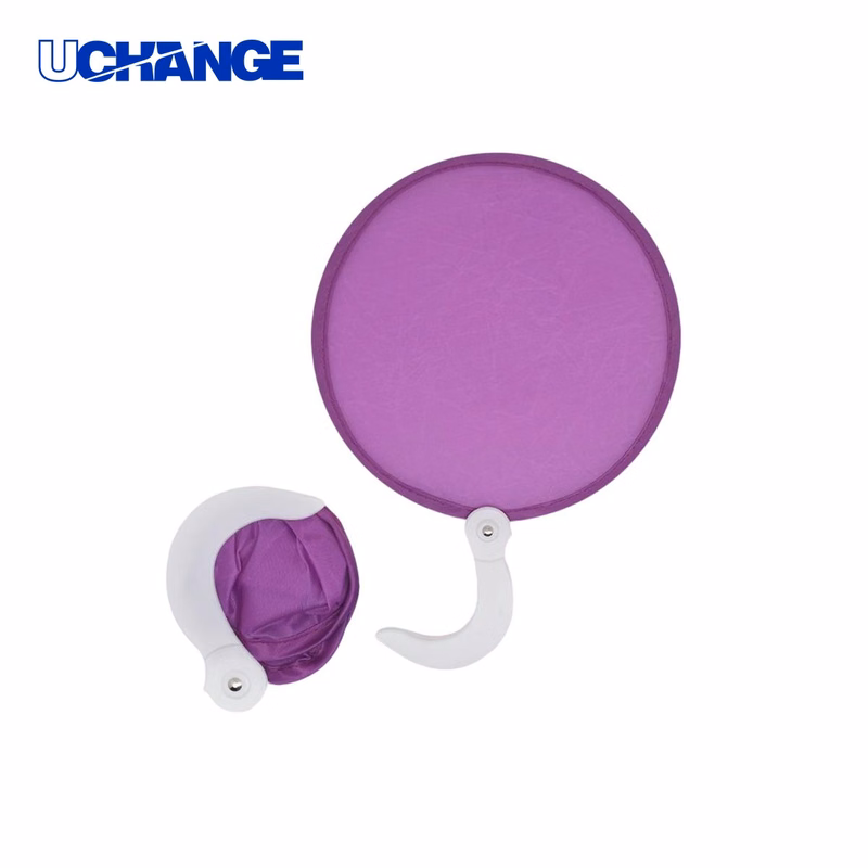Poly Fabric Foldable Hand Fan Disc