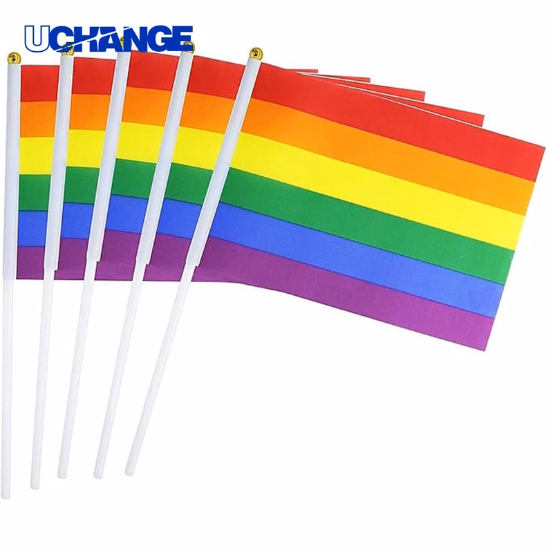 Hand Held Rainbow Flag for Celebrations