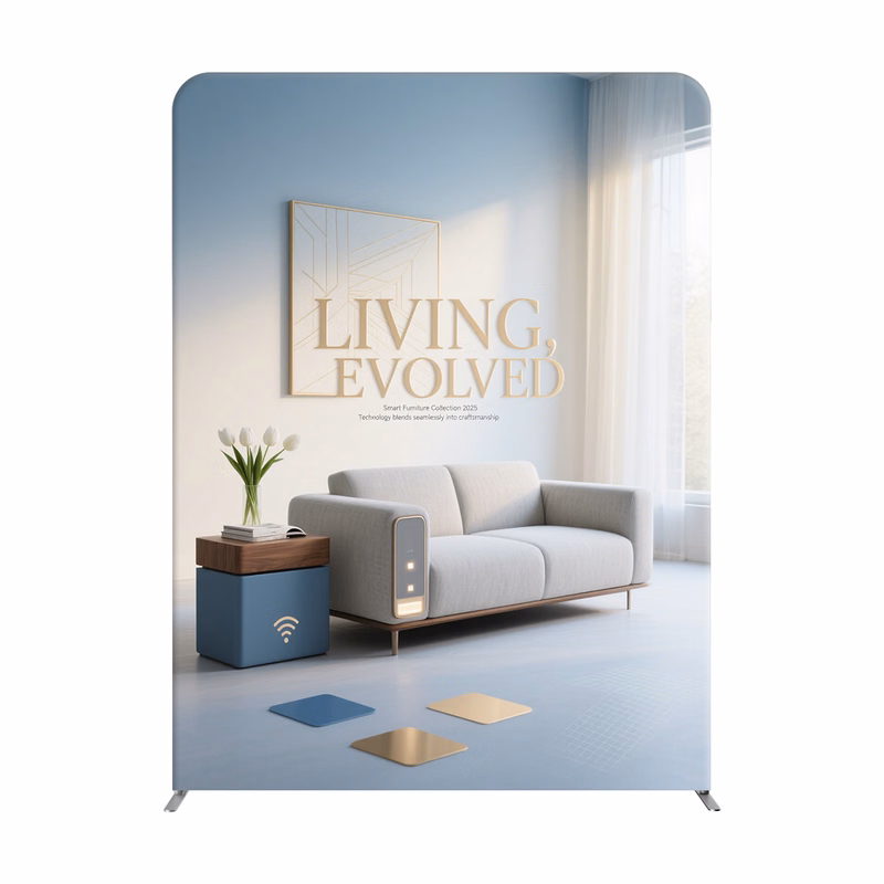 NEW MagLock Straight Fabric Display - 6'x8'