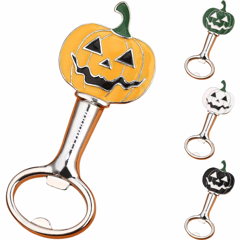Pumpkin-Shaped Halloween Bottle Opener