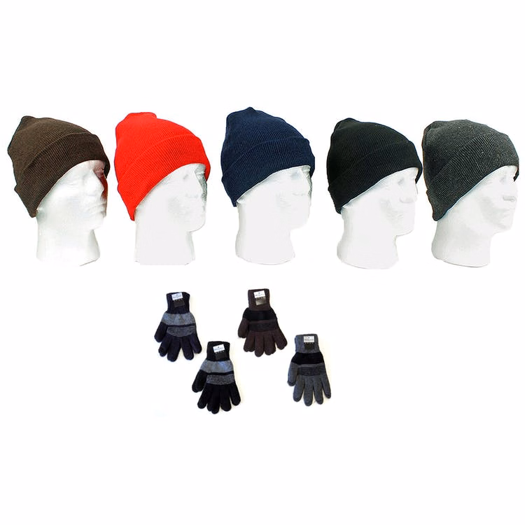 Winter Hats & Gloves Combos - Assorted Knit