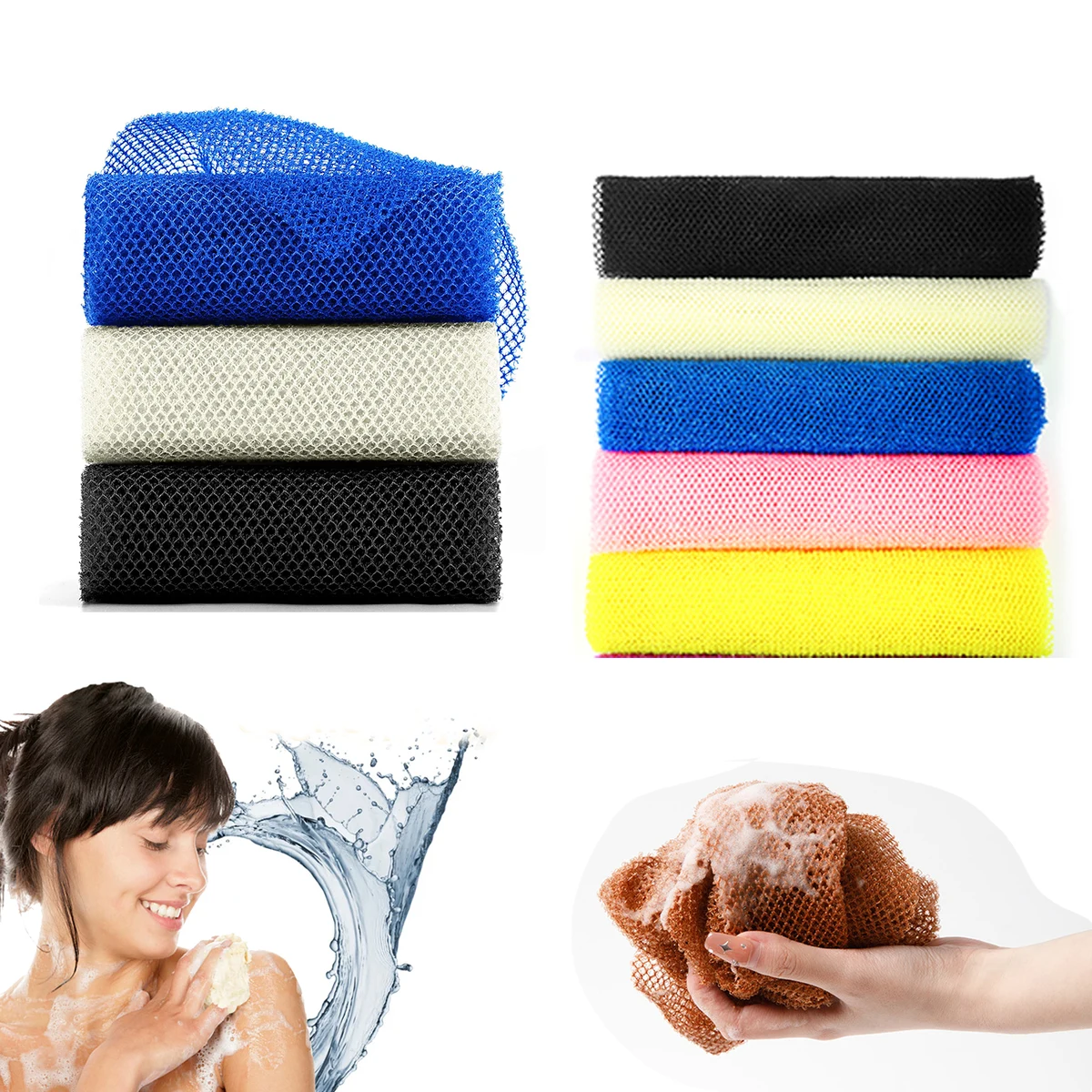 3 Pieces African Bath Sponge Net 1