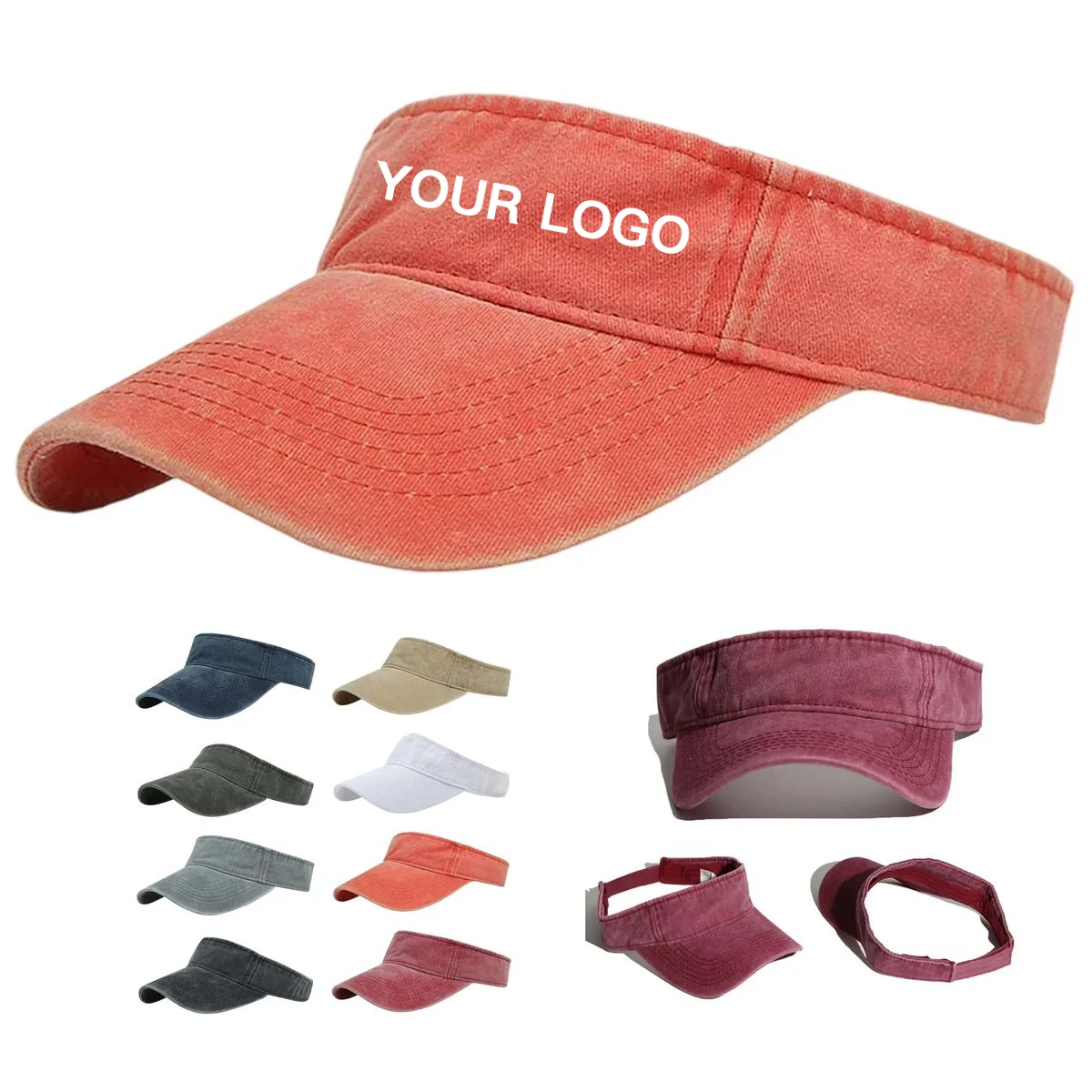 Open Top Cotton Visor Cap for Sports and Travel 1