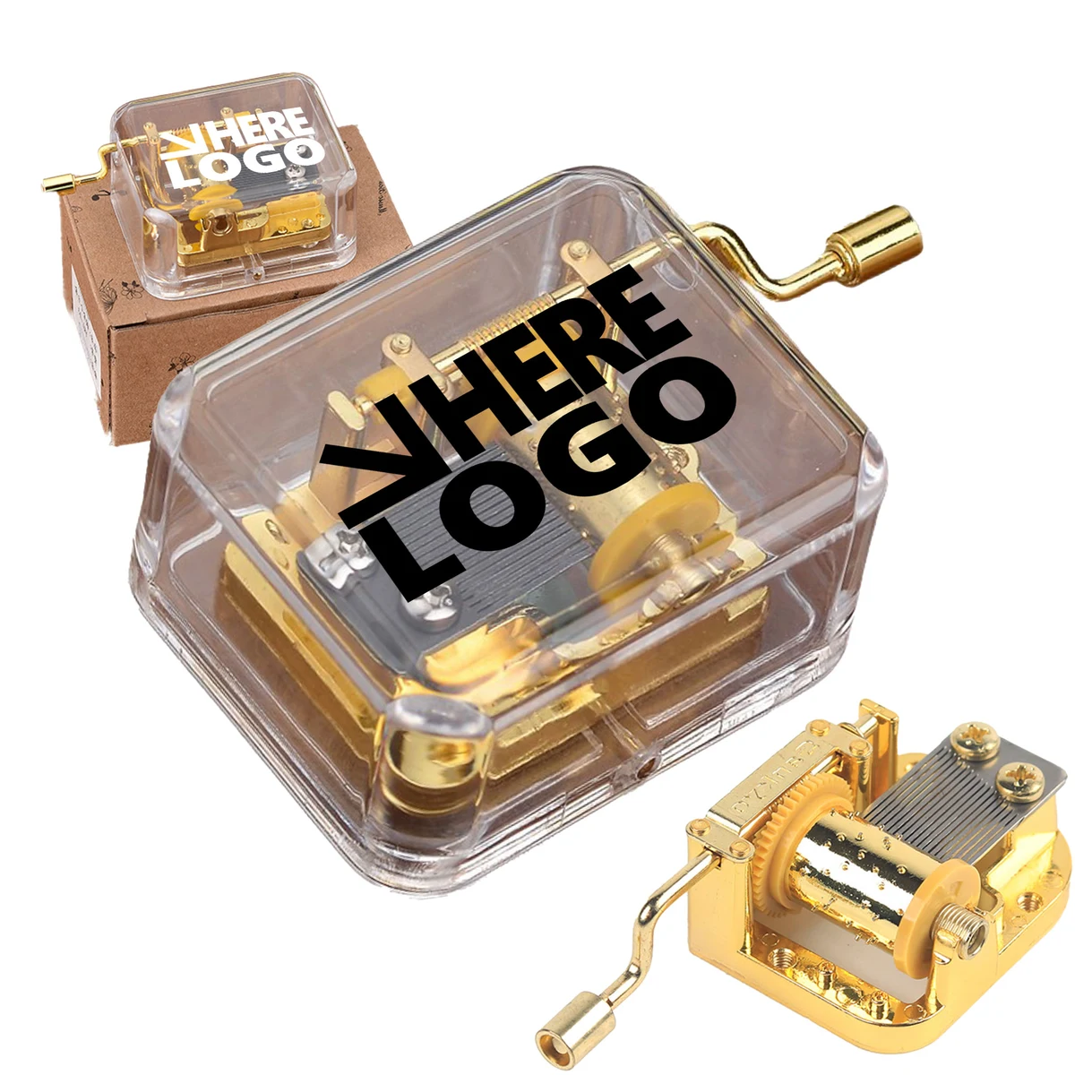 MOQ 10 Acrylic Music Box Metal 1