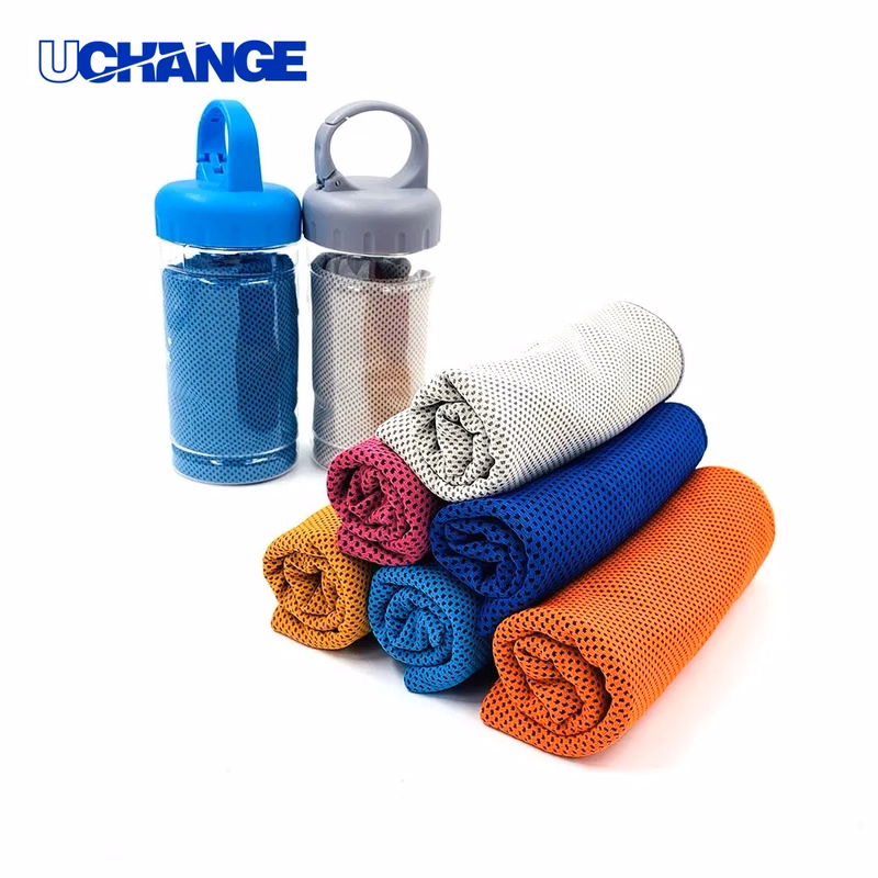 Microfiber Cooling Towel with Carry Bottle for Outdoor Use
