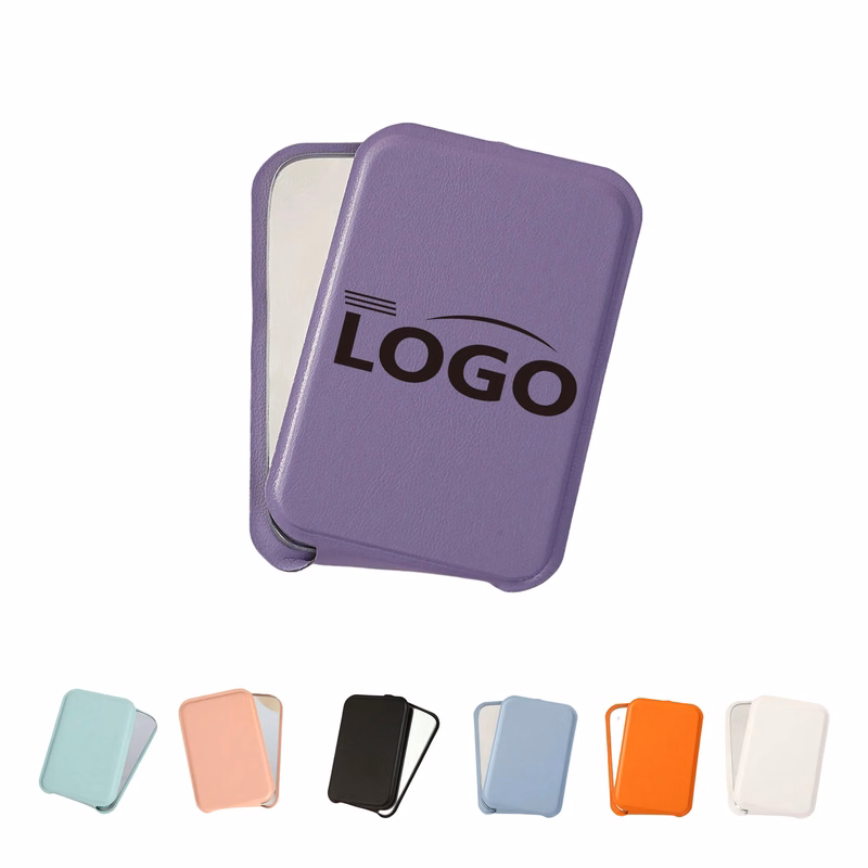 Travel Mini Folding Leather Makeup Mirror