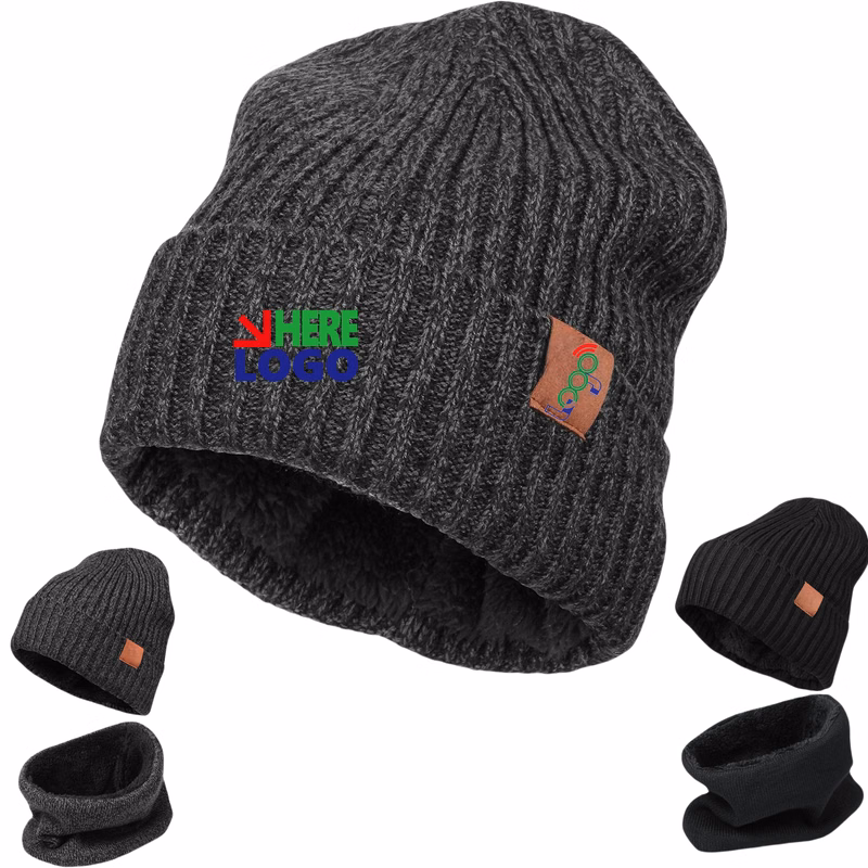 Two-Piece Set Premium Quality Men's Knit Hat