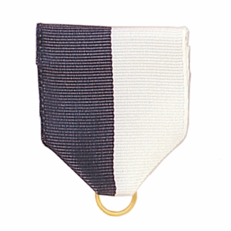 Purple/White Pin Drape Ribbon with Jump Ring