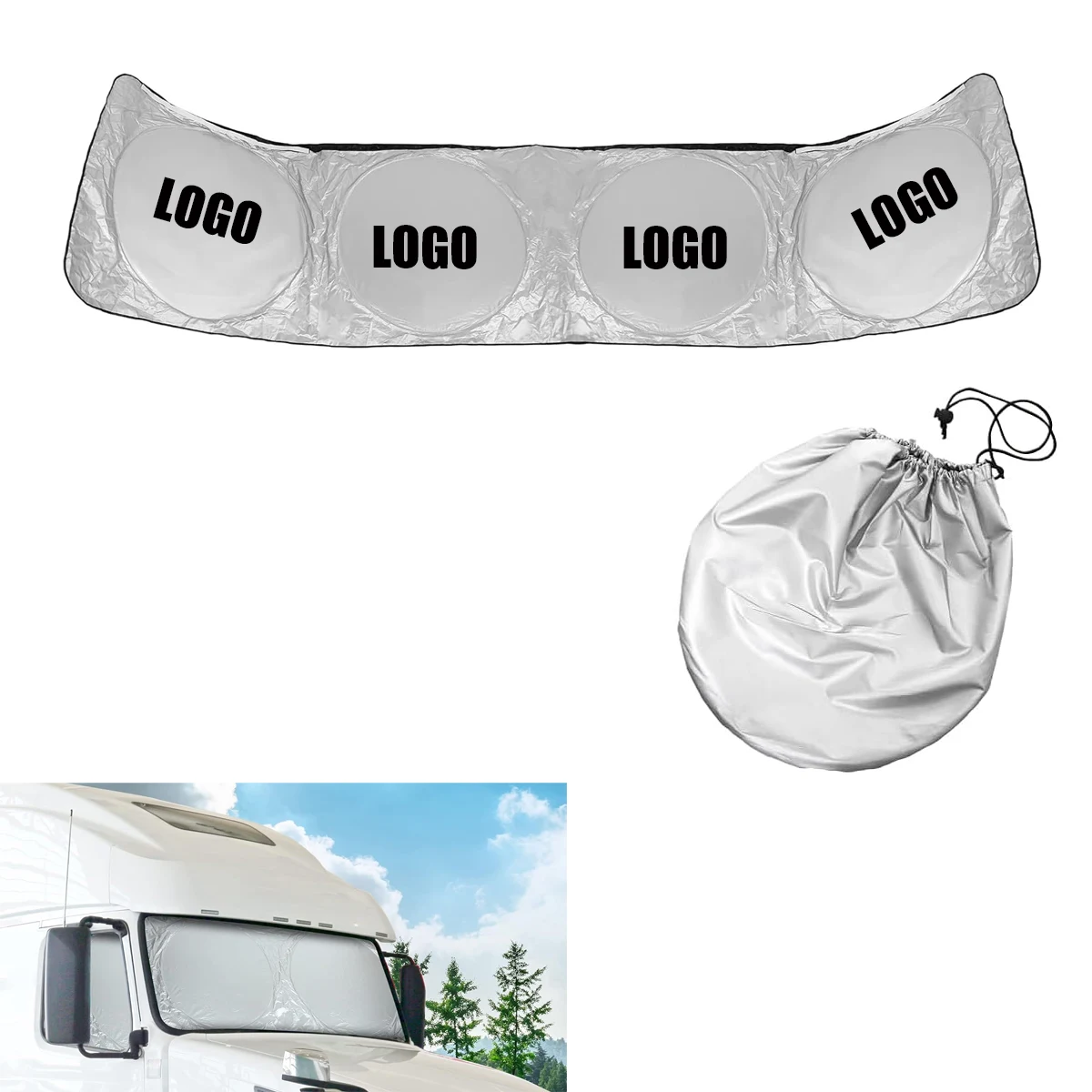 Truck Windshield Side Window Sunshade 1
