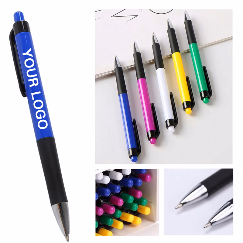 Plastic Plunger Ballpoint Pens for Daily Writing