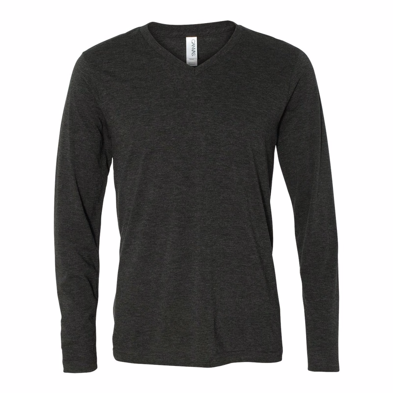 Unisex Long Sleeve V-Neck Tee - 3425
