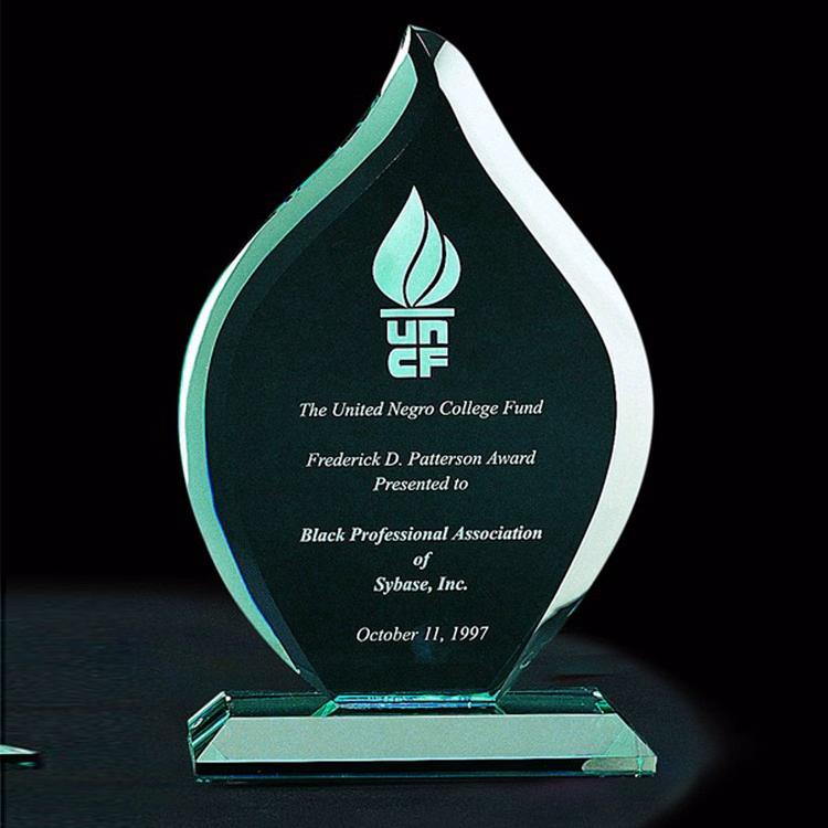 11" Jade Glass Flame Award