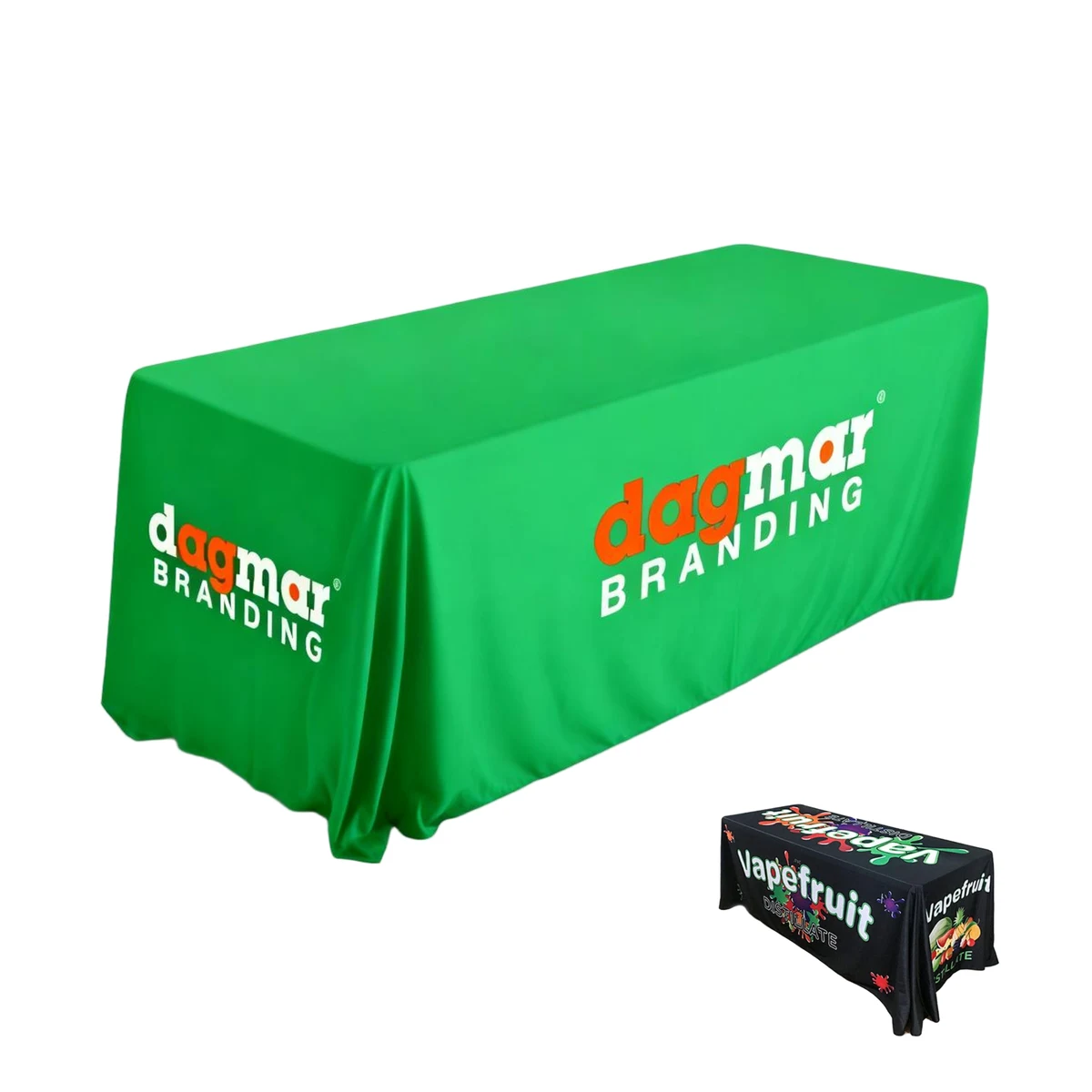 6' Standard Full Color Draped Table Cover 1