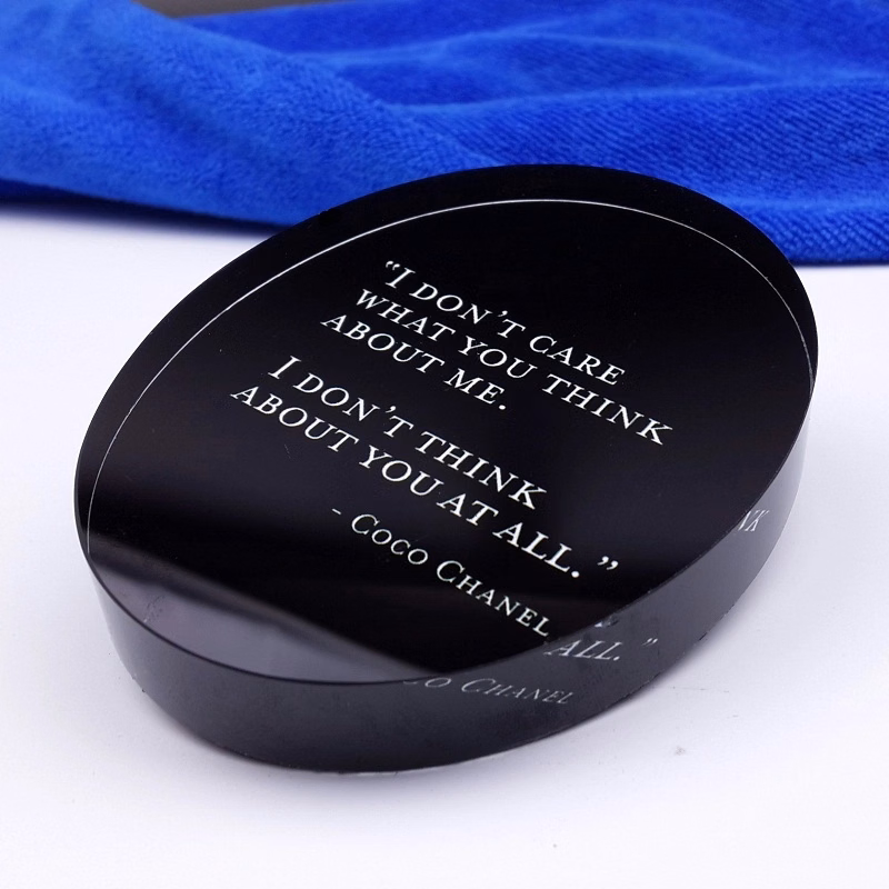 Oval Glass Promotional Paperweights