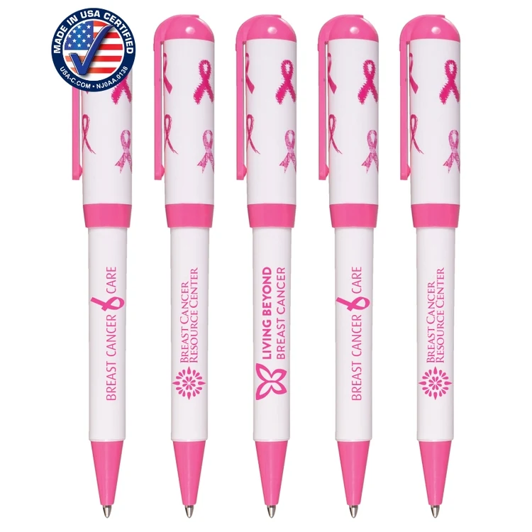 Breast Cancer Awareness Pink Color Ballpoint twist Pen 1