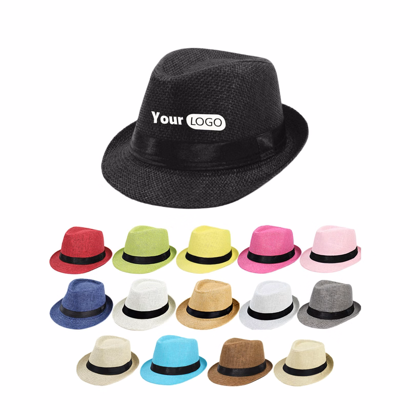 Natural Sunshade Straw Fedora Hat