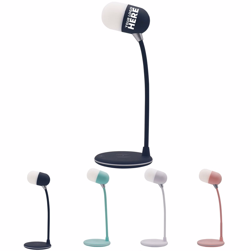 Table Lamp Wireless Speaker Wireless Phone Charger 3-In-1