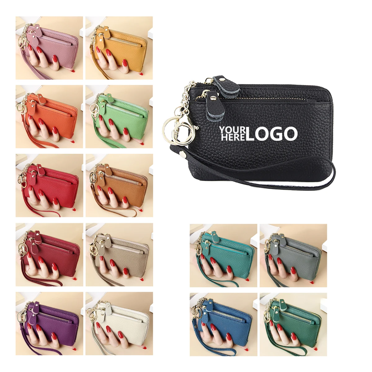 Leather Coin Purse Keychain 1