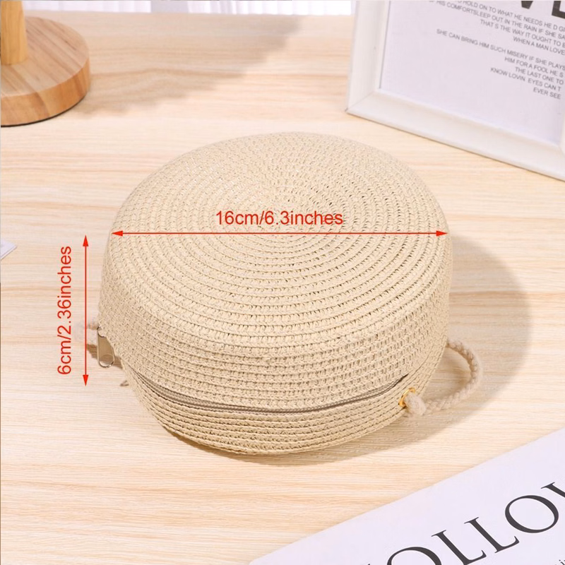 Summer Round Straw Shoulder Bags